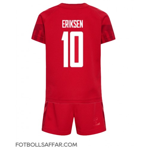 Danmark Christian Eriksen #10 Hemmadräkt Barn VM 2022 Kortärmad (+ Korta byxor)